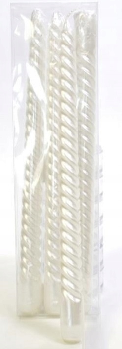 Metalowe świeczki kręcone 31 cm - zestaw 4 eleganckich ozdób