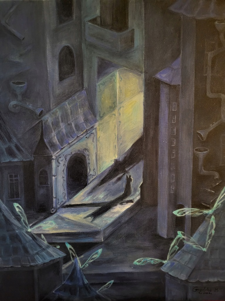 "Natenczas" obraz akryl M. Grądzka