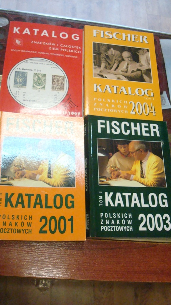 Zestaw 4 katalogów znaczków Fischer 1997 -2004