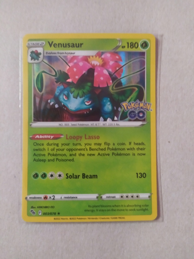 Venusaur Holo Pokemn Go 003/078 12917562499 oficjalne archiwum Allegro