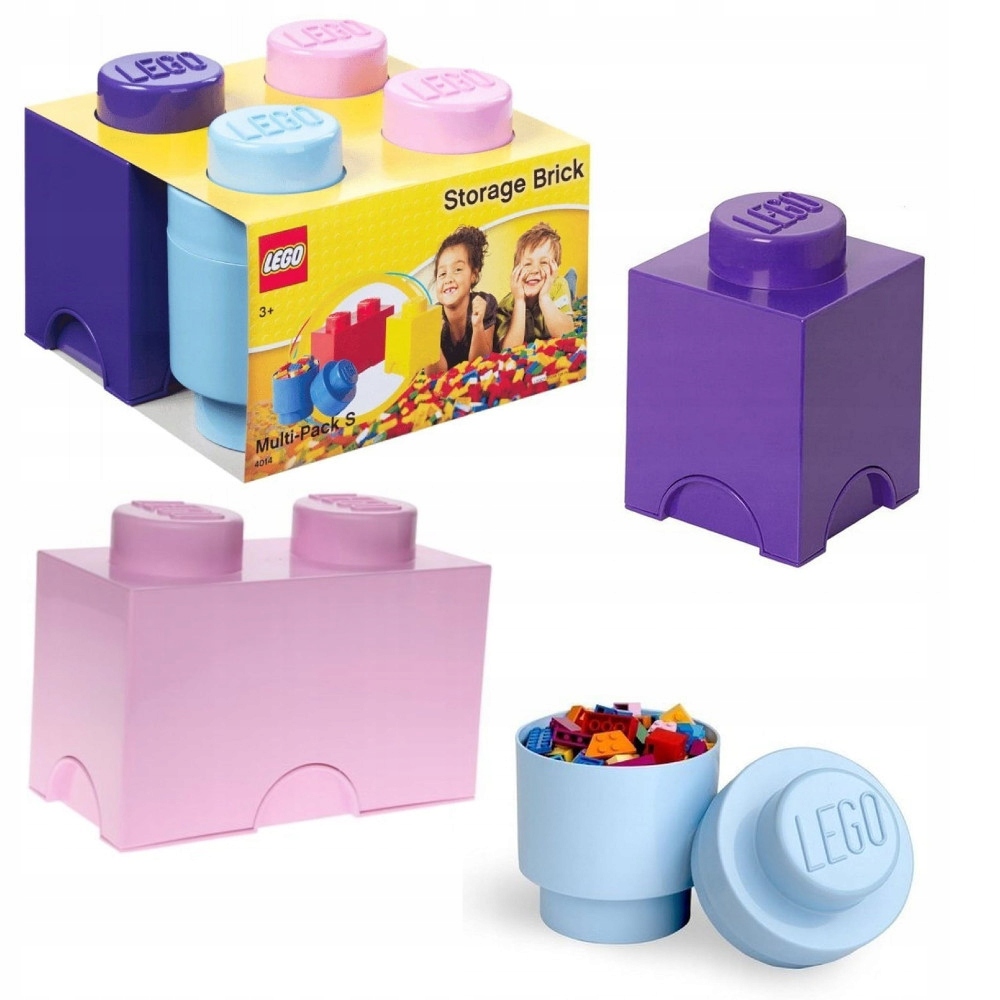 LEGO ZESTAW 3 POJEMNIKÓW W KSZTAŁCIE KLOCKÓW 4014 USZKODZONE OPAKOWANIE