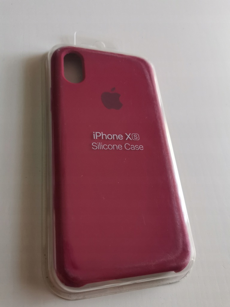 Etui Silicone Case dla Apple iPhone X XS wiśniowe