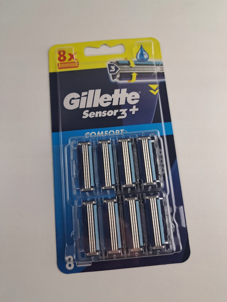 Gillette Sensor3+ Ostrza wymienne do maszynki do golenia, 8 sztuki