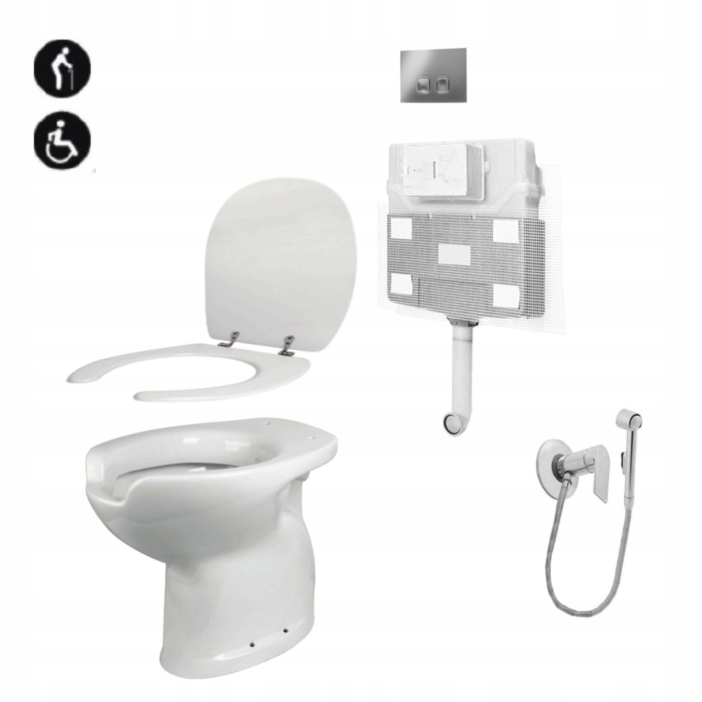 Miska wc bidet dla niepełnosprawnych ZESTAW 7785666028 oficjalne