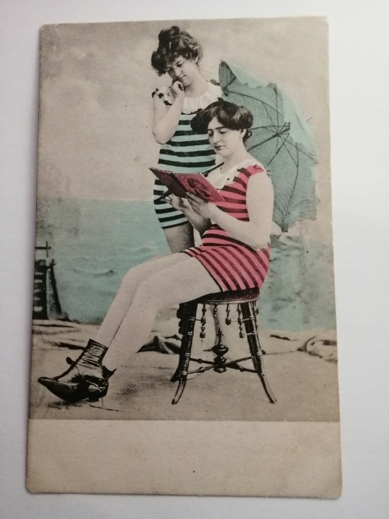 POSTKARTE 1900- KOBIETY STROJE PLAŻOWE -