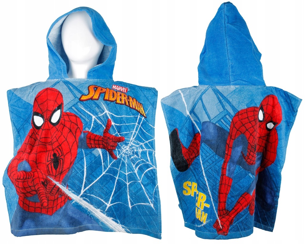 RĘCZNIK PONCHO PONCZO SPIDERMAN 50x100cm