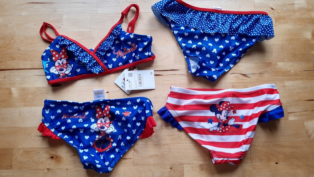 C&A STRÓJ KĄPIELOWY 122 bikini + figi Minnie