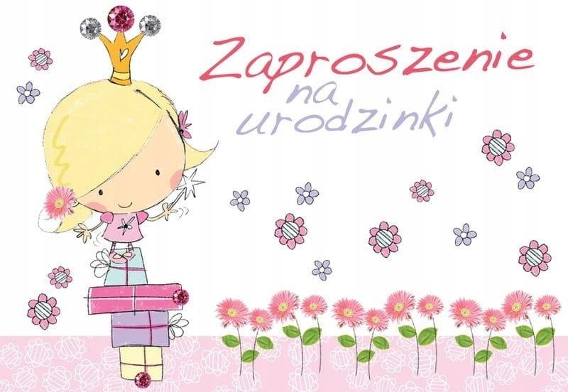 Zaproszenie ZZ-030 Urodziny dziewczynka (5 szt.)