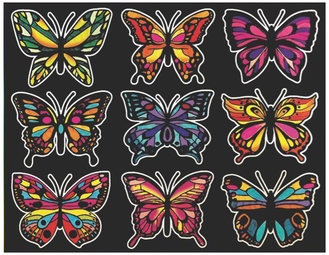Kreatywna KOLOROWANKA MALOWANKA Welwetowa dla Dzieci Motyle - Colorvelvet