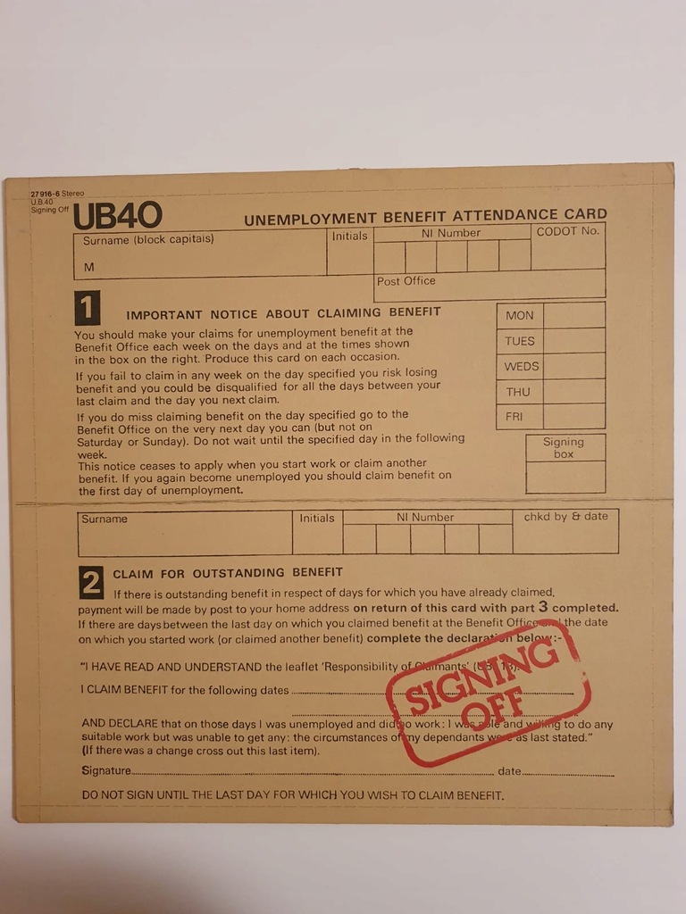 UB40 - Signing Off