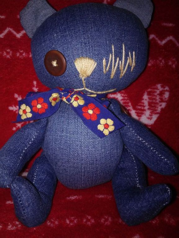 HAND MADE MIŚ W STYLU EMO RĘKODZIEŁO DLA WOŚP ;)