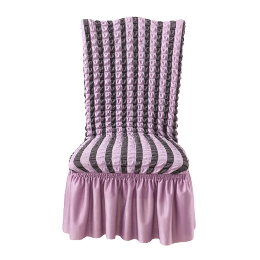 Pack of 1 Spandex Banquet Chair Slipcovers Purple