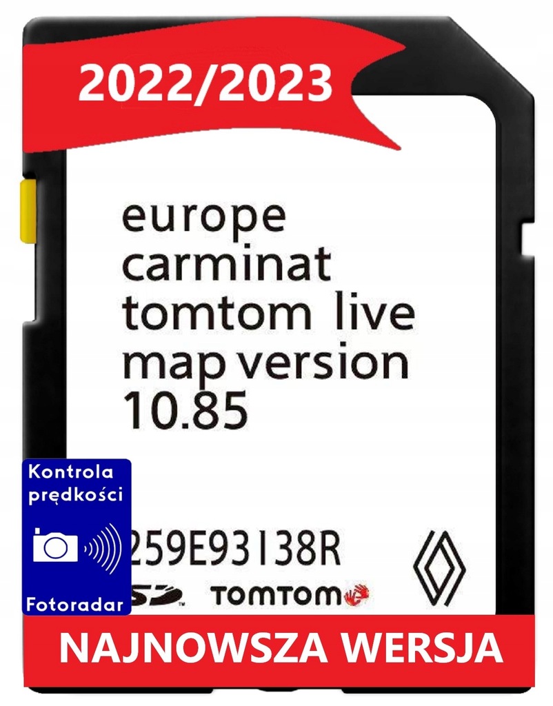 Mapa RENAULT CARMINAT LIVE 10.65 TOMTOM Karta 2022 10824264068