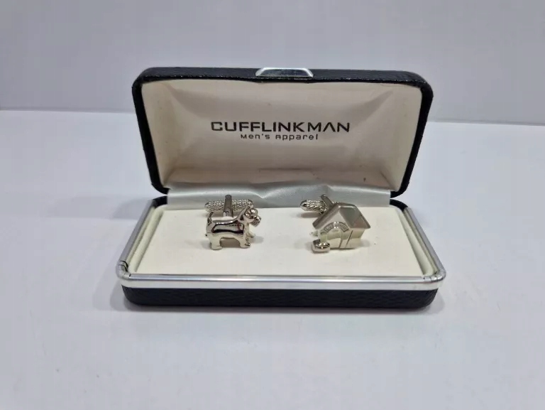 SPINKI DO MANKIETÓW CUFFLINK MAN PIES BUDA ETUI