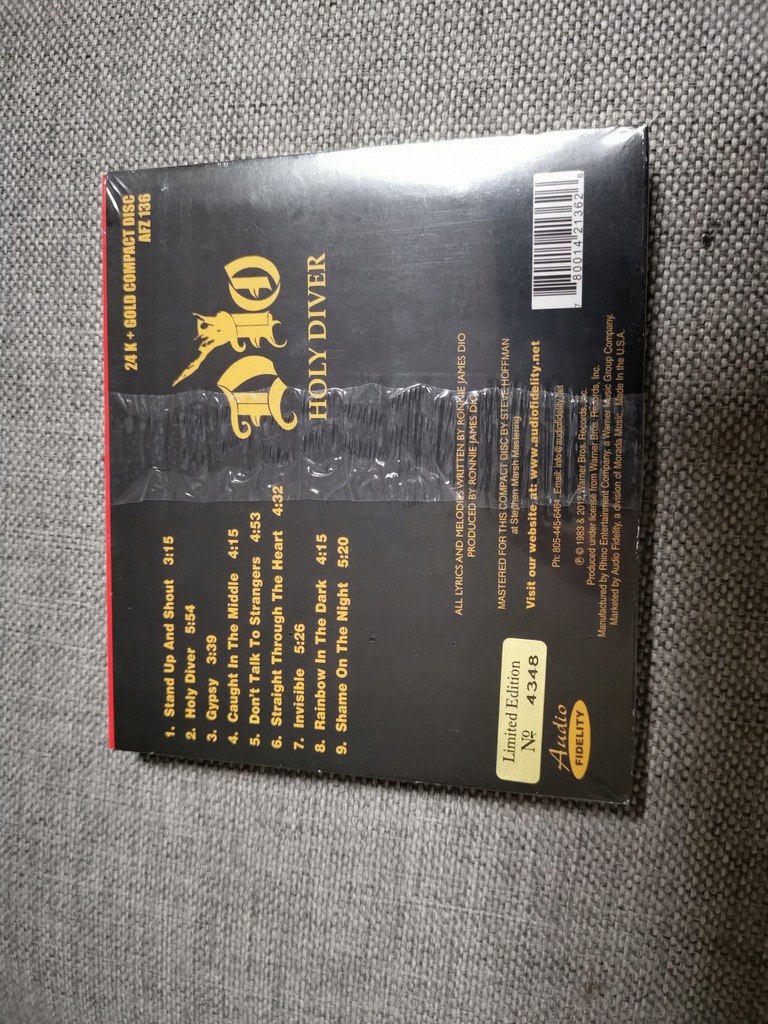 24KT+GOLD AUDIO FIDELITY DIO／Holy Diver DIO Holy diver Audio Fidelity gold cd - 8822732250
