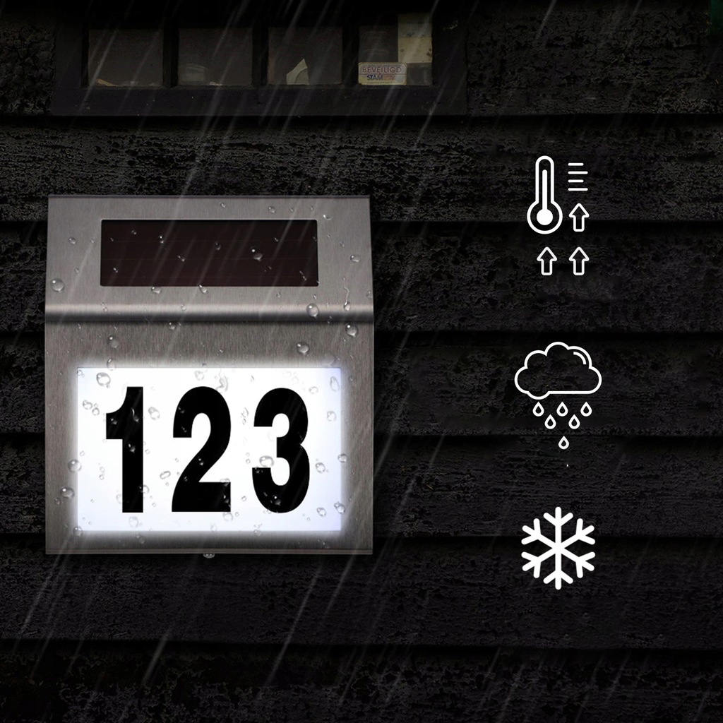 Купить СОЛНЕЧНАЯ СВЕТОДИОДНАЯ МЕТАЛЛИЧЕСКАЯ ЛАМПА С ПОДСВЕТКОЙ НОМЕР ДОМА: отзывы, фото, характеристики в интерне-магазине Aredi.ru