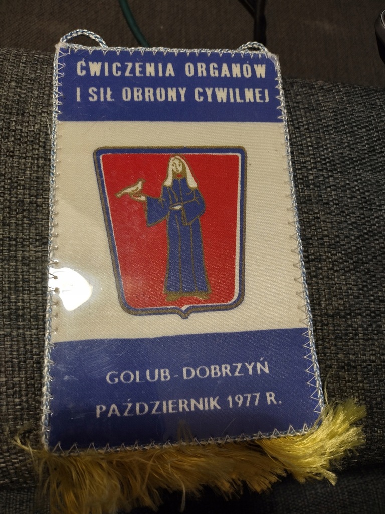 Proporczyk obrona cywilna Golub - Dobrzyń 1977 r