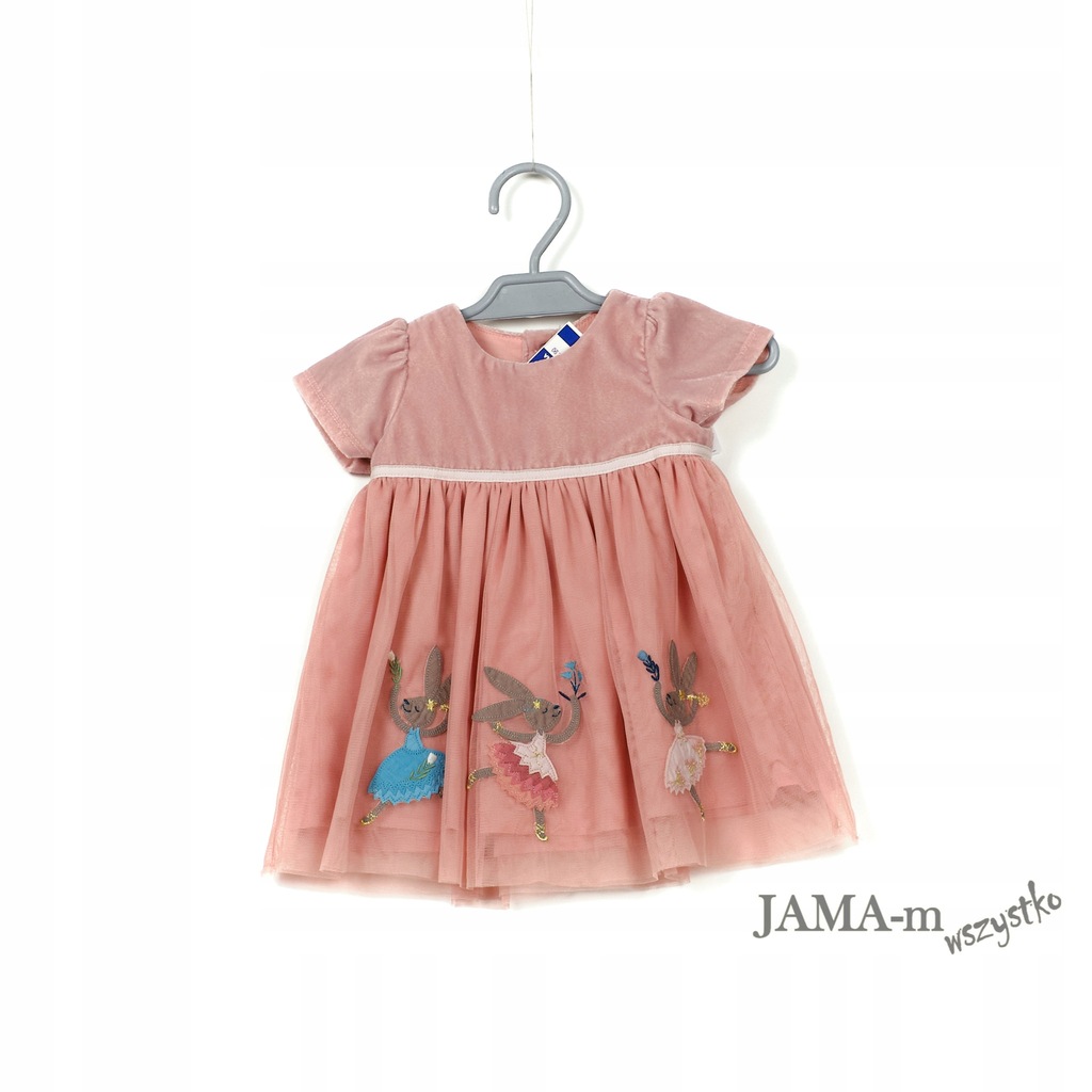 Sukienka niemowlęca różowa M&S r.62