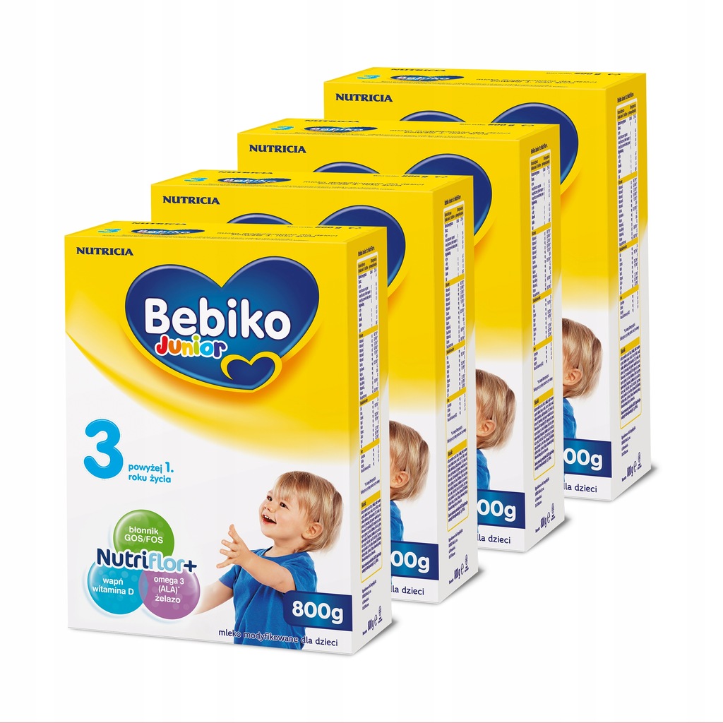 Купить Bebiko Junior 3 с NutriFlor+ НАБОР 4x800г АКЦИЯ: отзывы, фото, характеристики в интерне-магазине Aredi.ru