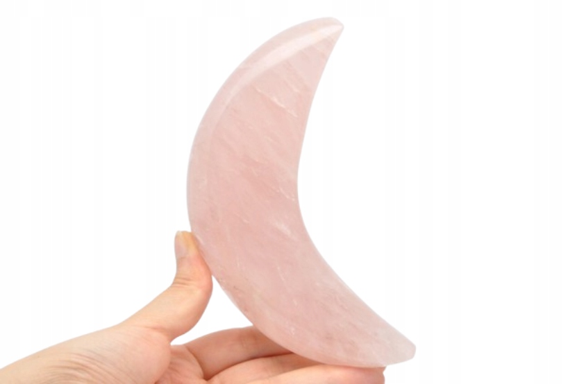 * KWARC RÓŻOWY DUŻY KSIĘŻYC PIĘKNY NATURALNY MINERAŁ NR 1 *