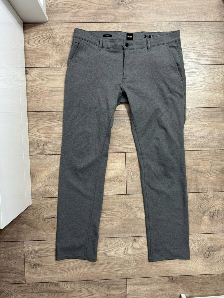 HUGO BOSS 365 24/7 SLIM FIT SPODNIE ELEGANCKIE SZARE 36/32