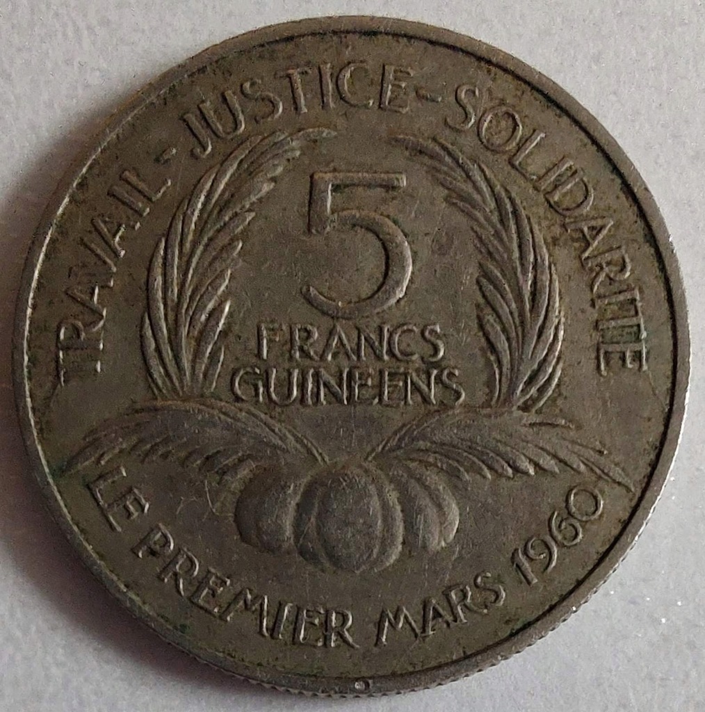 1715 - Gwinea 5 franków, 1962
