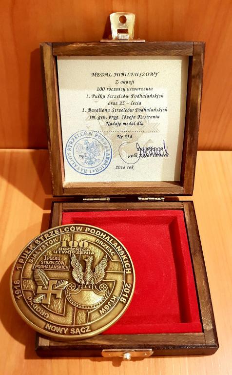 Medal jubileuszowy 21 BSP