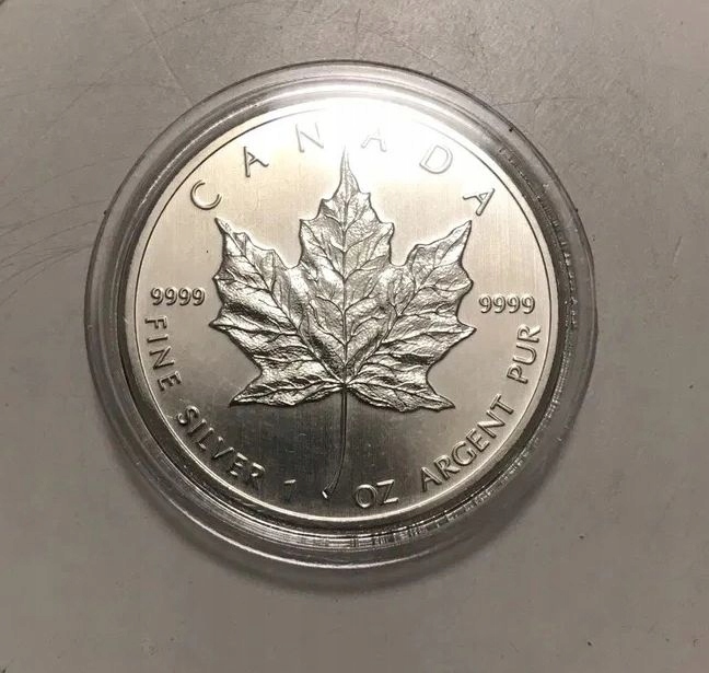 Srebrna Moneta Kanadyjski Liść Klonu Klonowy 1oz
