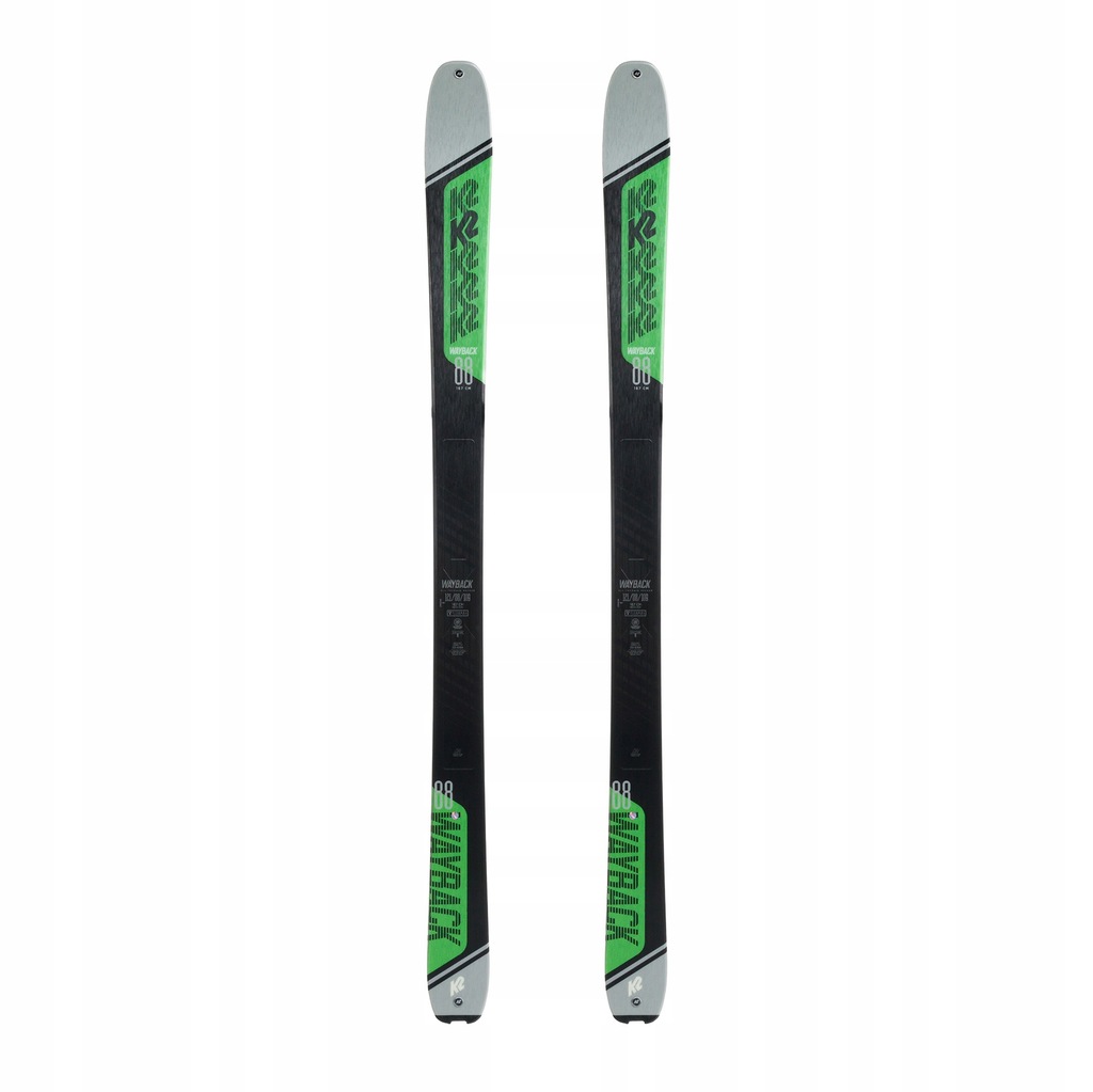 Narty skiturowe K2 Wayback 88 szaro-zielone 10G0202.101.1 181