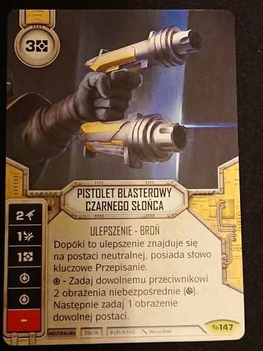 star wars przeznaczenie PISTOLET CZARNEGO SŁOŃCA