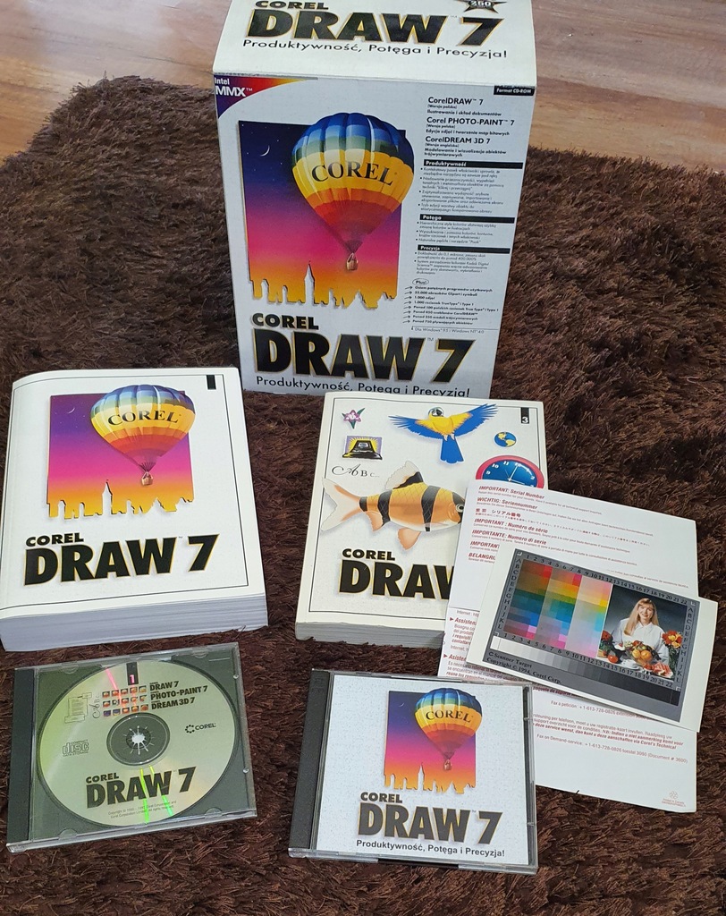 COREL DRAW 7 (KOMPLET, UNIKAT, POLSKA WERSJA)