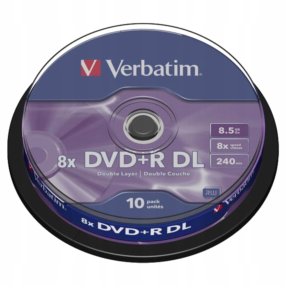 Płyta VERBATIM DL DVD+R 8.5GBx8 op 10 szt. cake