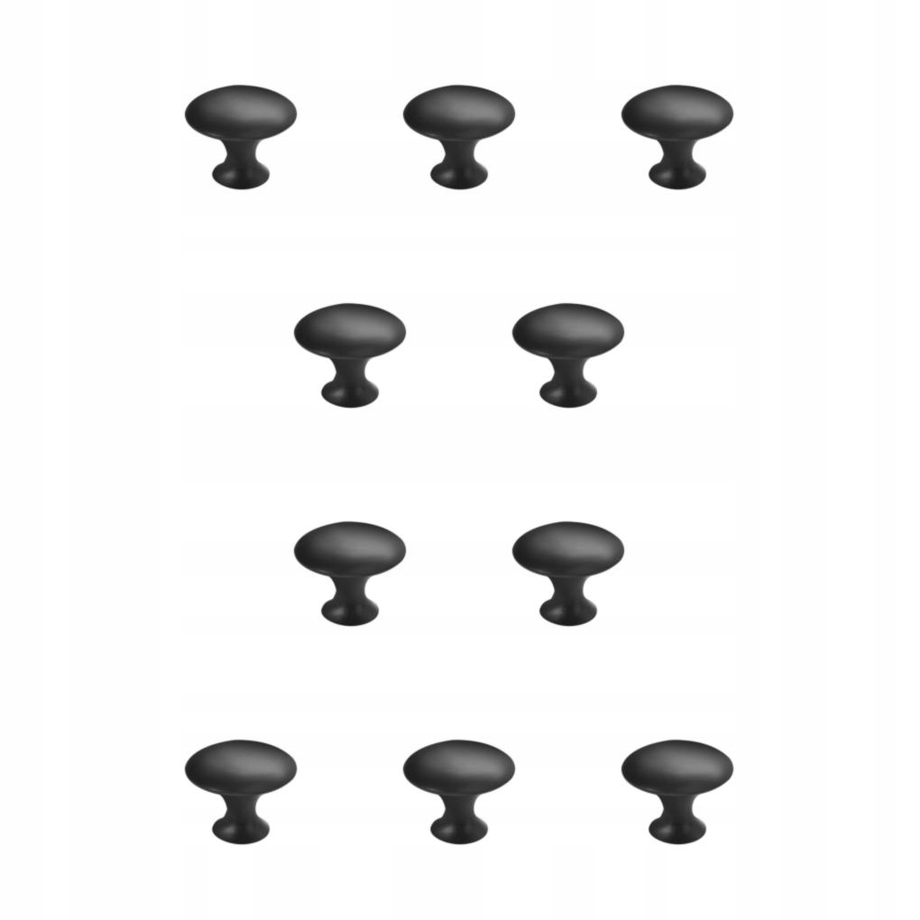 10 zestaw Gałki do szafy typu grzyb europejski