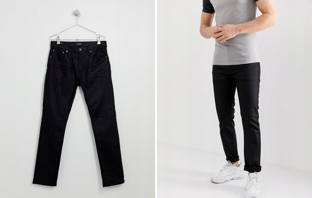J004C17 Jack & Jones JEANSY CZARNE SLIM W36L32