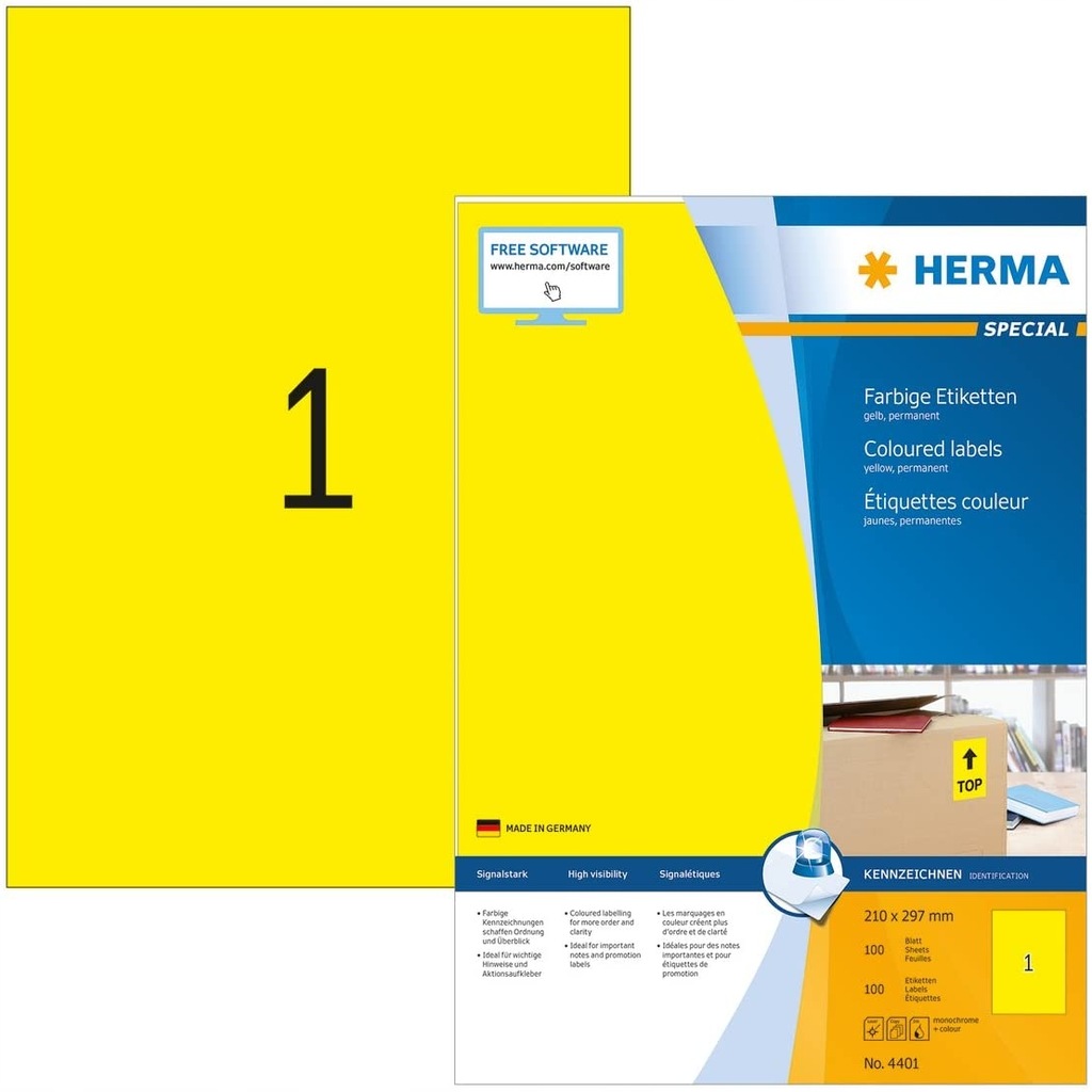 HERMA 4401 kolorowe etykiety DIN A4