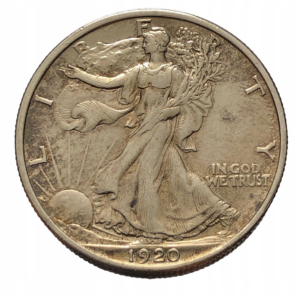 62807. USA, pół dolara 1920 r, Ag
