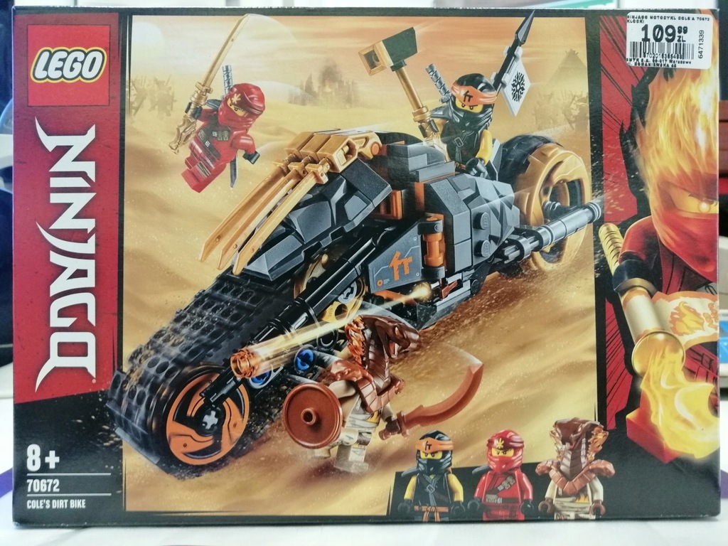 Klocki LEGO Ninjago Motocykl Cole'a 70672