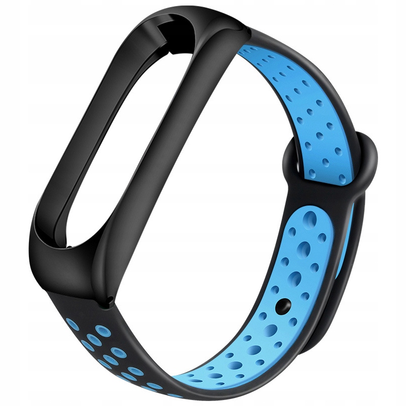 XIAOMI MI BAND4 opaska zamienna CZARNO-NIEBIESKA