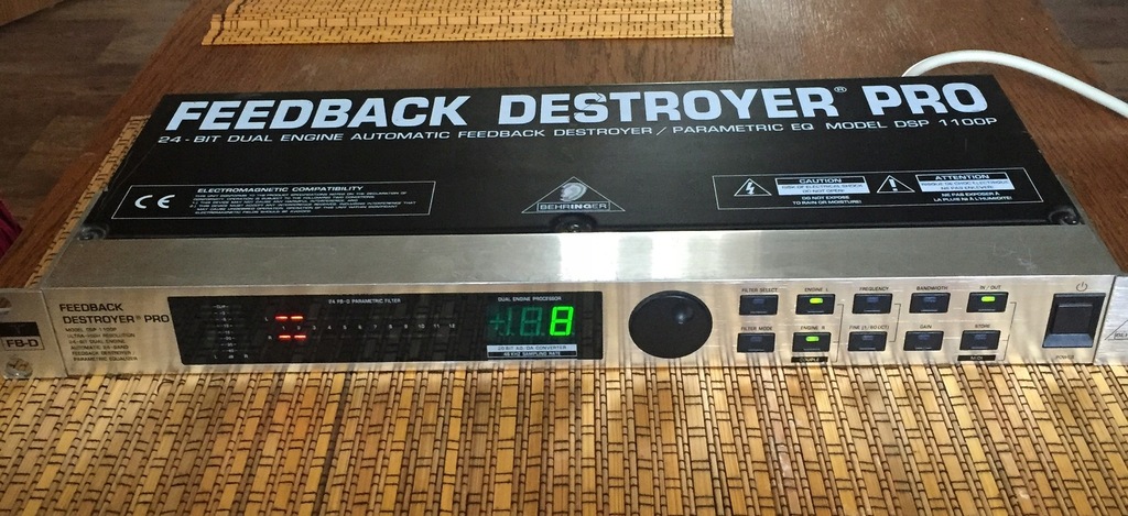 BEHRINGER DSP1100P フィードバックデストロイヤープロ BEHRINGER DSP1100P フィードバックデストロイヤープロ BEHRINGER
