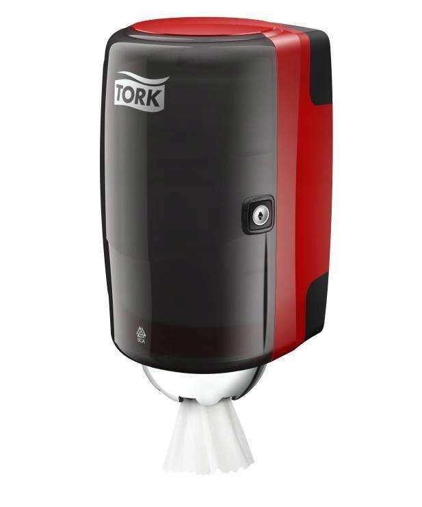 Tork mini tacka na rolki z centralnym odwijaniem czerwona/czarna M1 - 65800
