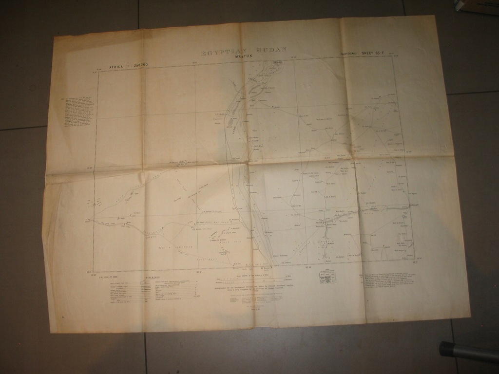 olbrz mapa wojskowa SUDAN płótno 90 x 70cm 1901 1