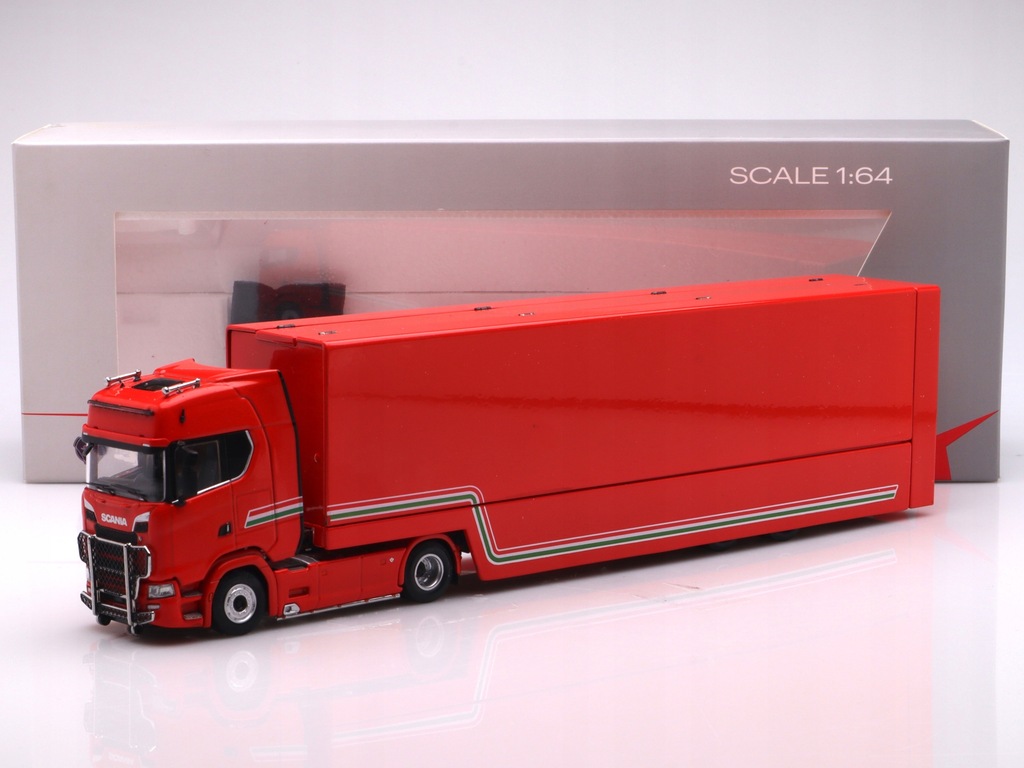 Scania V8 730S 4X2 Truck with Trailer Red Kengfai 1:64