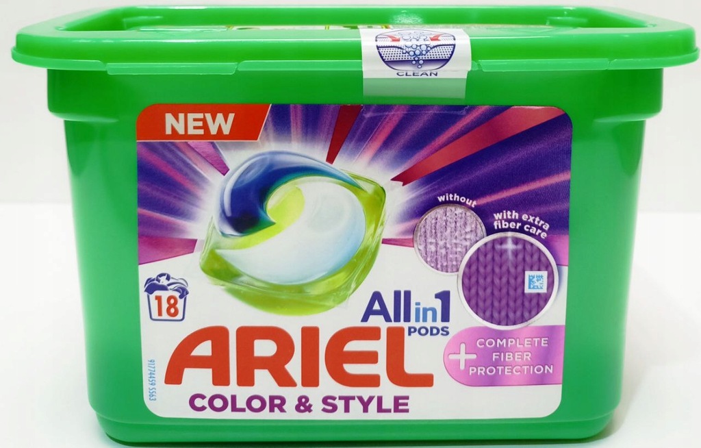 Kapsulki do prania Ariel color and style 18 szt - 12034055576 ...