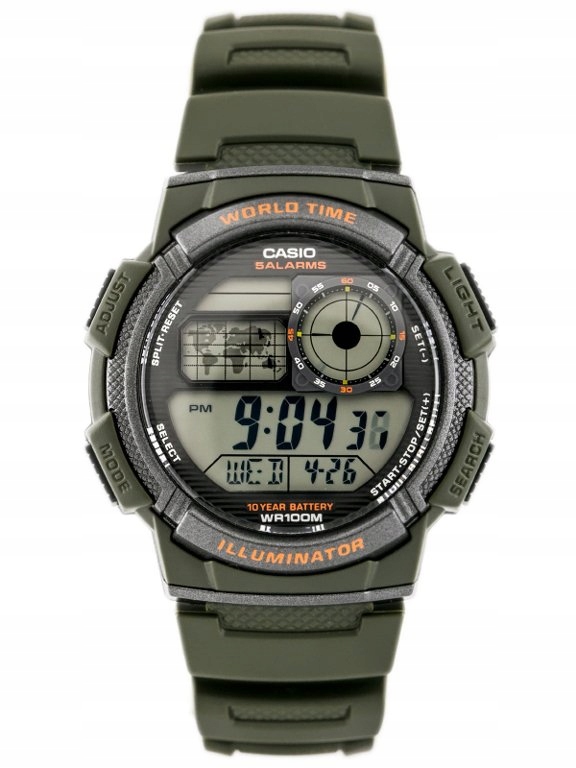 ZEGAREK MĘSKI CASIO AE-1000W 3AV - CZAS ŚWIATOWY