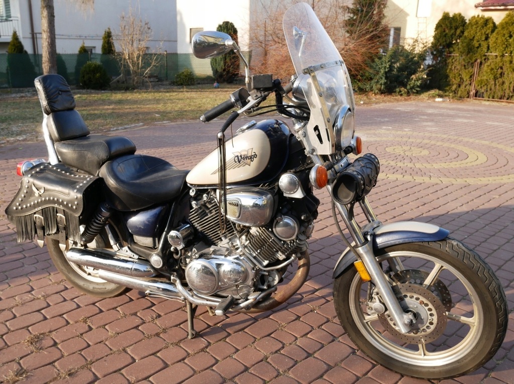 Yamaha Virago с коляской