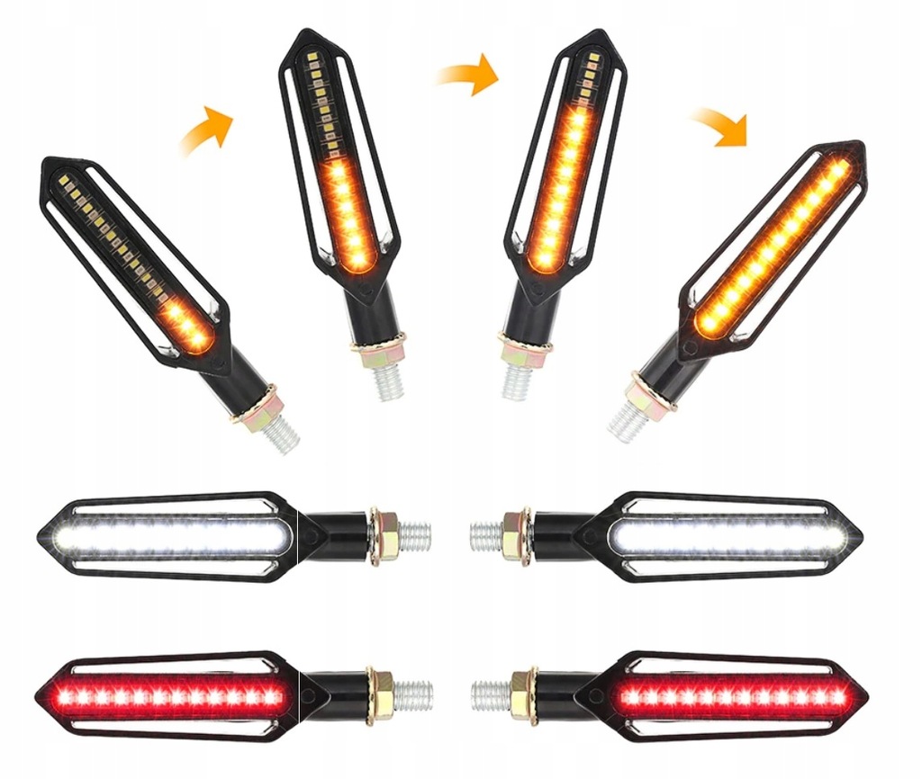 DYNAMICZNE KIERUNKOWSKAZY LED STOP DRL 4 szt.