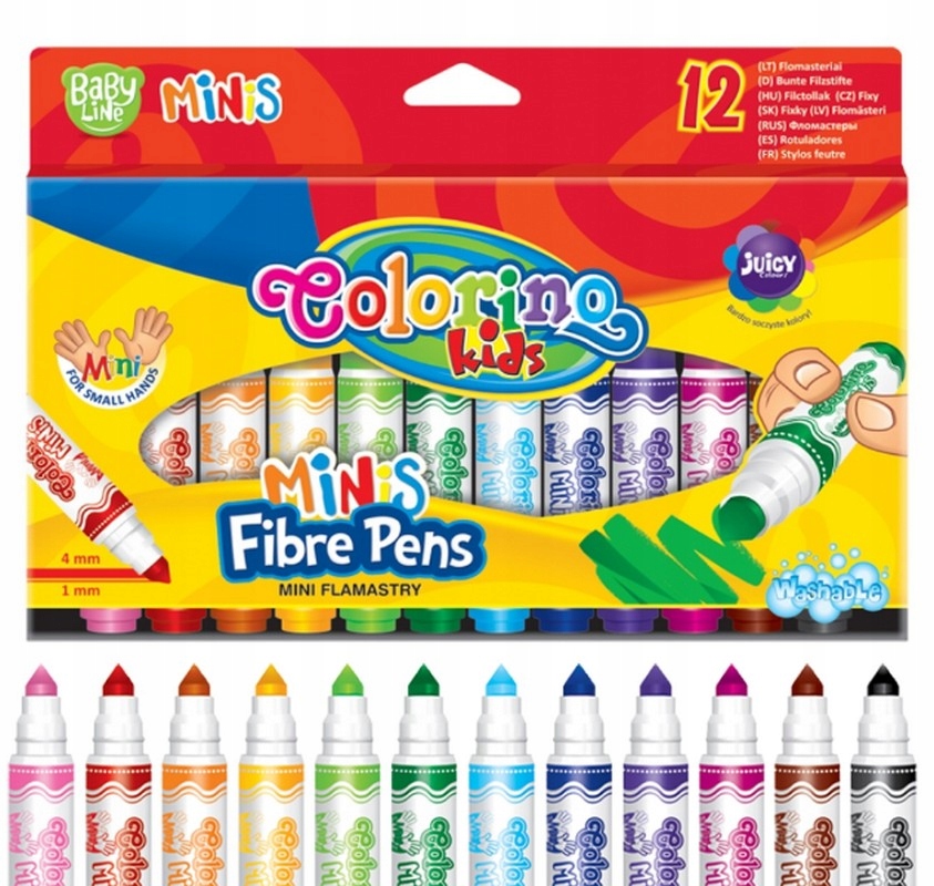 COLORINO FLAMASTRY MAZAKI mini dla maluchów +2l