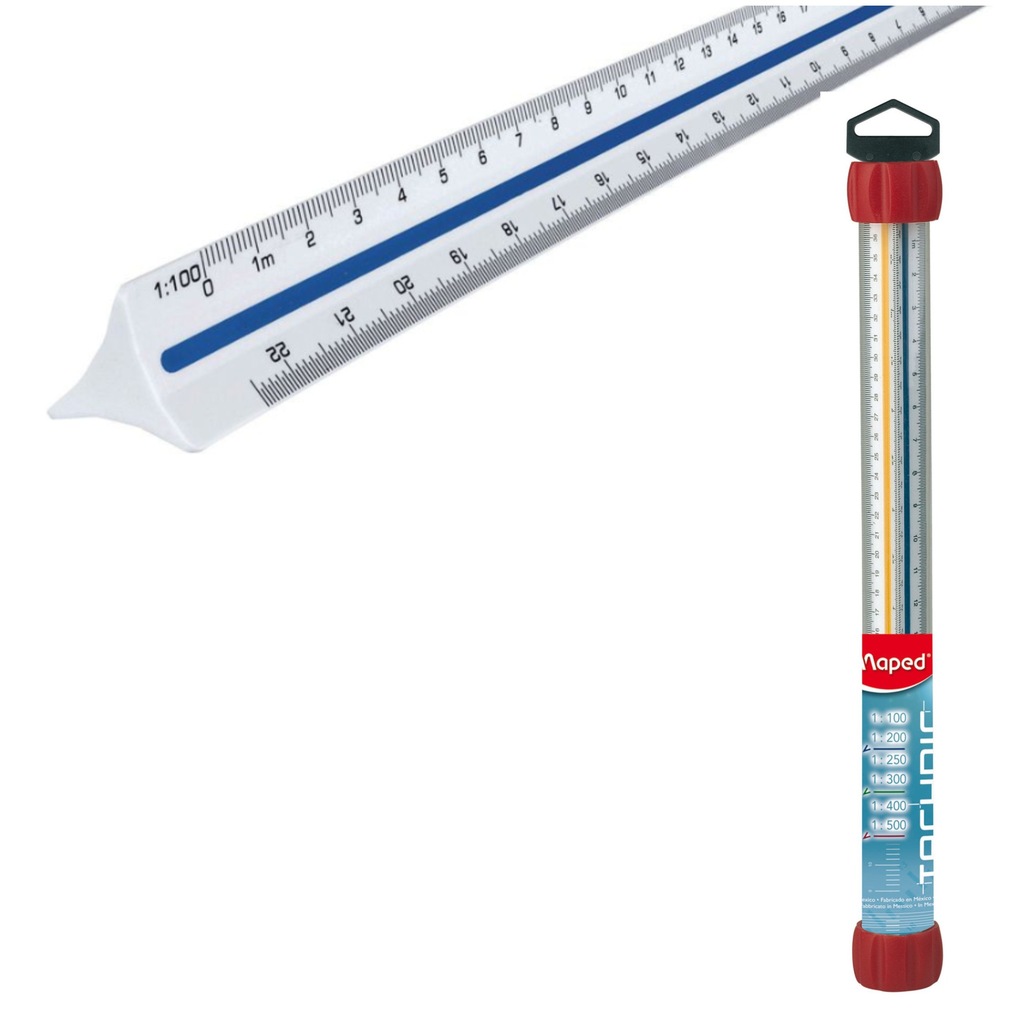 Skalówka trójkątna Maped 1:100/250/300/400/500