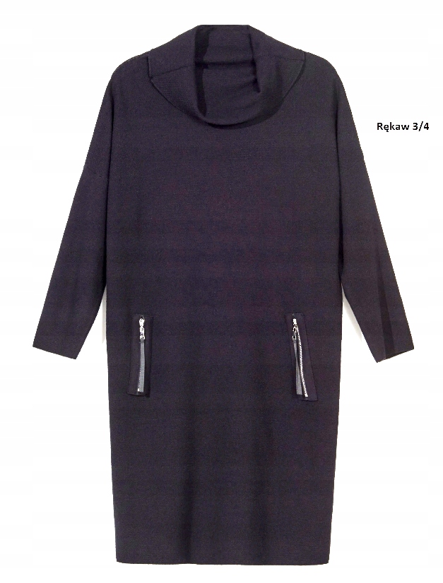 MOHITO 36/S tunika sweter, kolor czarny