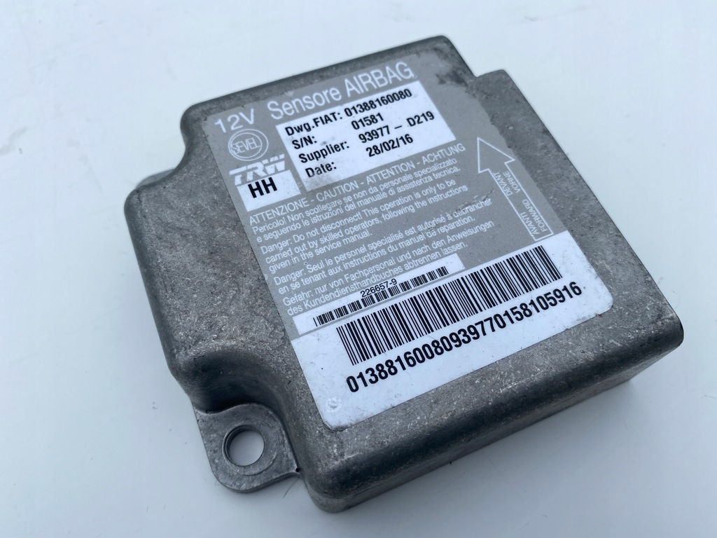 FIAT DUCATO III SENSOR MODUŁ AIRBAG 01388160080 9565825741